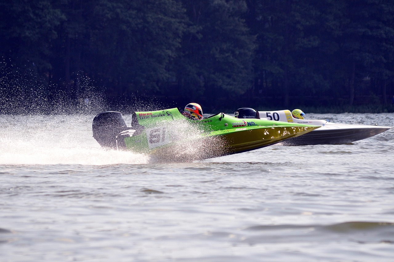 motorboat, nature, water, games, sport, speed, racing, wave, players